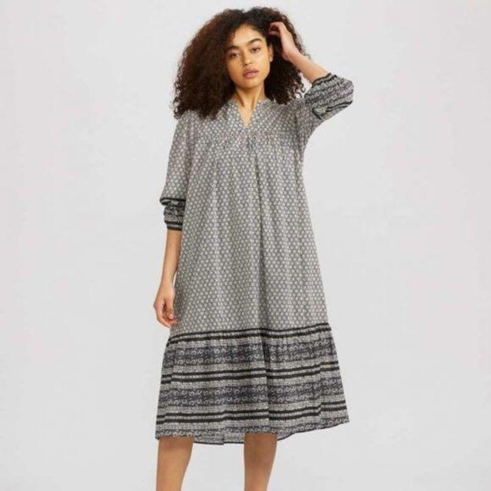 Anna Sui x Uniqlo cotton 3/4 sleeve dress